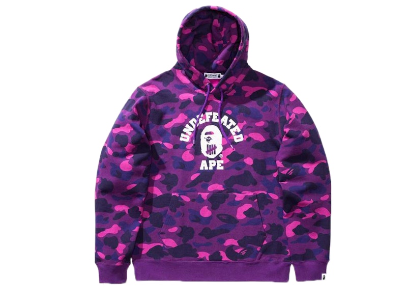 BAPE x Undefeated Color Camo College Pullover Purple