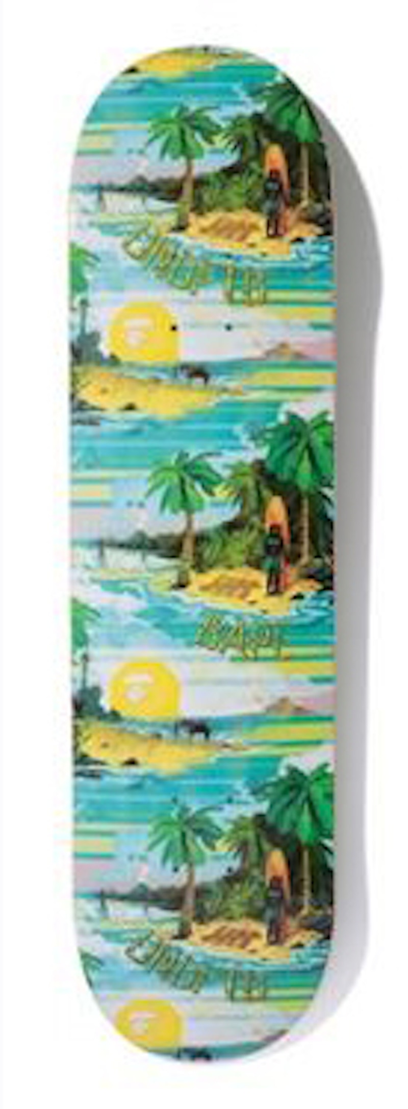 BAPE x Undefeated Hawaiian Collection Skateboard Skateboard Deck Island Blue