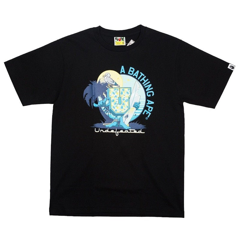 BAPE x Undefeated Surfer Tee Black