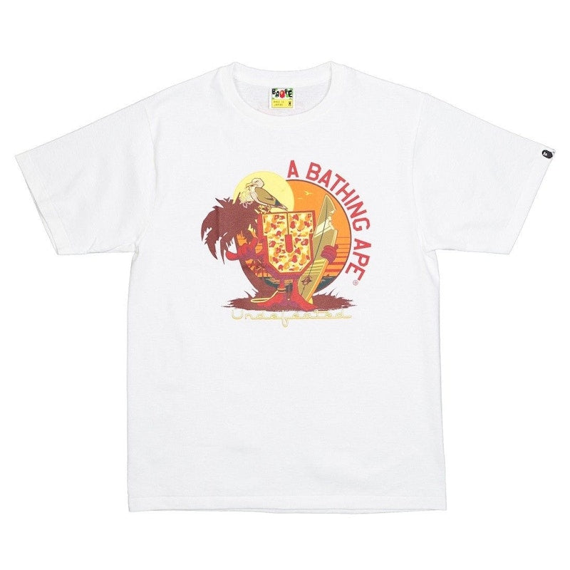 BAPE x Undefeated Surfer Tee White