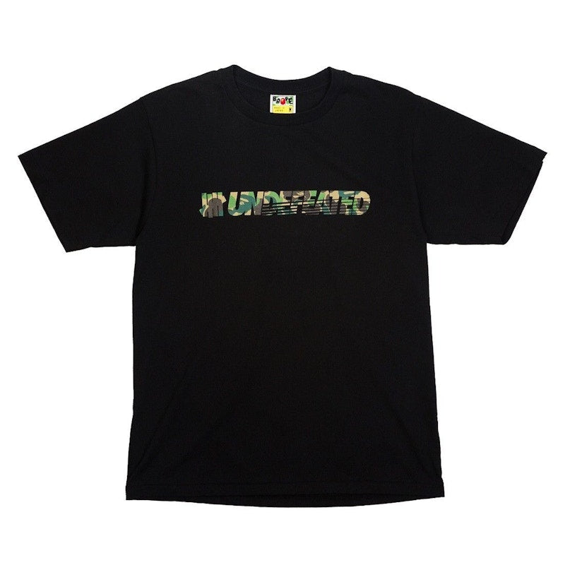 BAPE x Undefeated Unbalance Tee Black/Green Camo