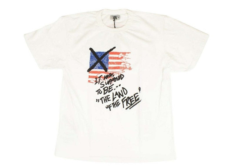 Barriers Land of the Free Short Sleeve T-shirt White