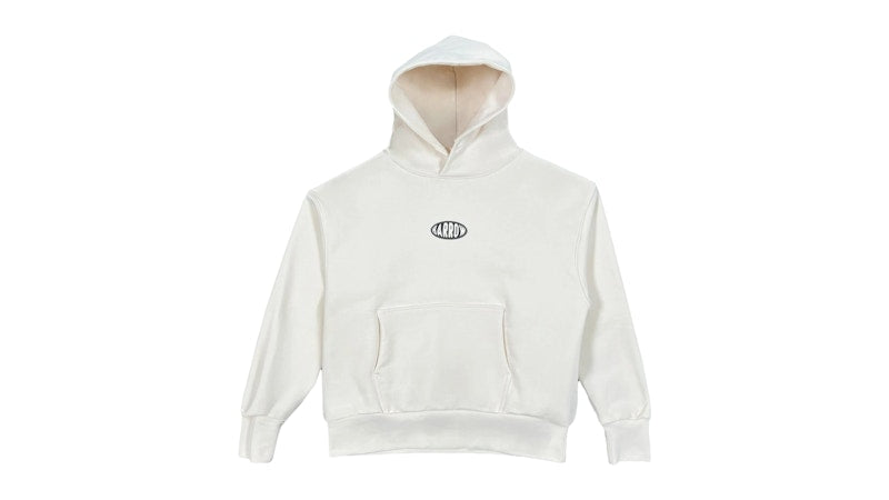 Barrow Logo Print Hoodie Cream