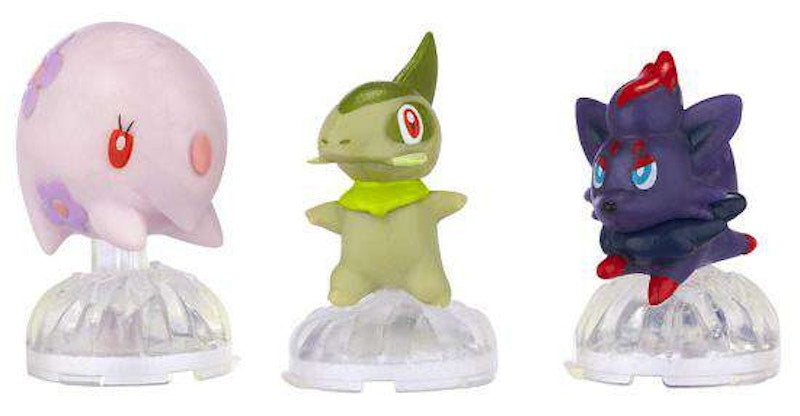 Basic Fun Pokemon Series 3 Catcher Zorua, Munna & Axew Figure (Set of 3)