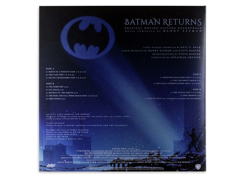 Batman Returns Original Motion Picture Soundtrack 30th Anniversary Mondo Exclusive 2XLP Vinyl Winter Blue/Pink