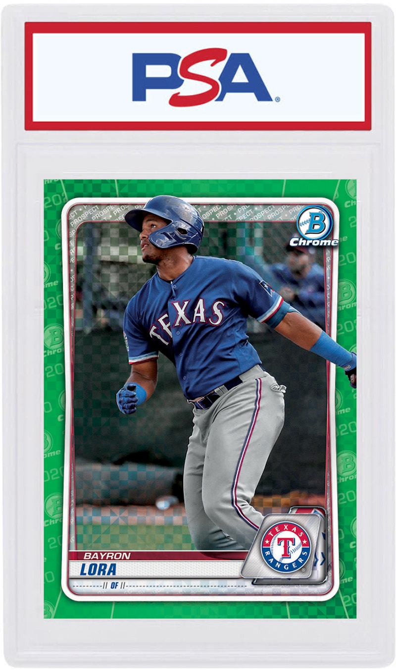 Bayron Lora 2020 Bowman Chrome X Green X-Fractor /31 #BCP-159 (PSA or BGS Graded)
