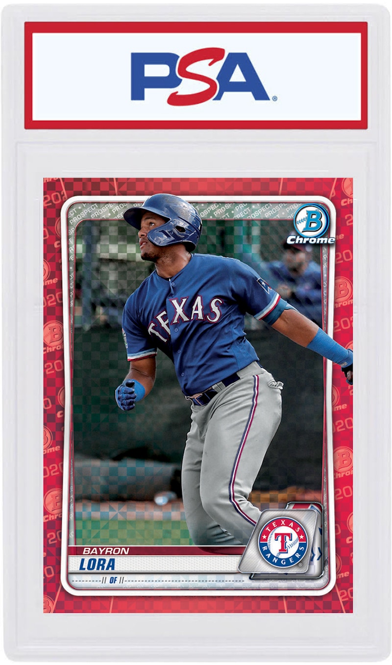 Bayron Lora 2020 Bowman Chrome X Red X-Fractor 1/1 #BCP-159 (PSA or BGS Graded)