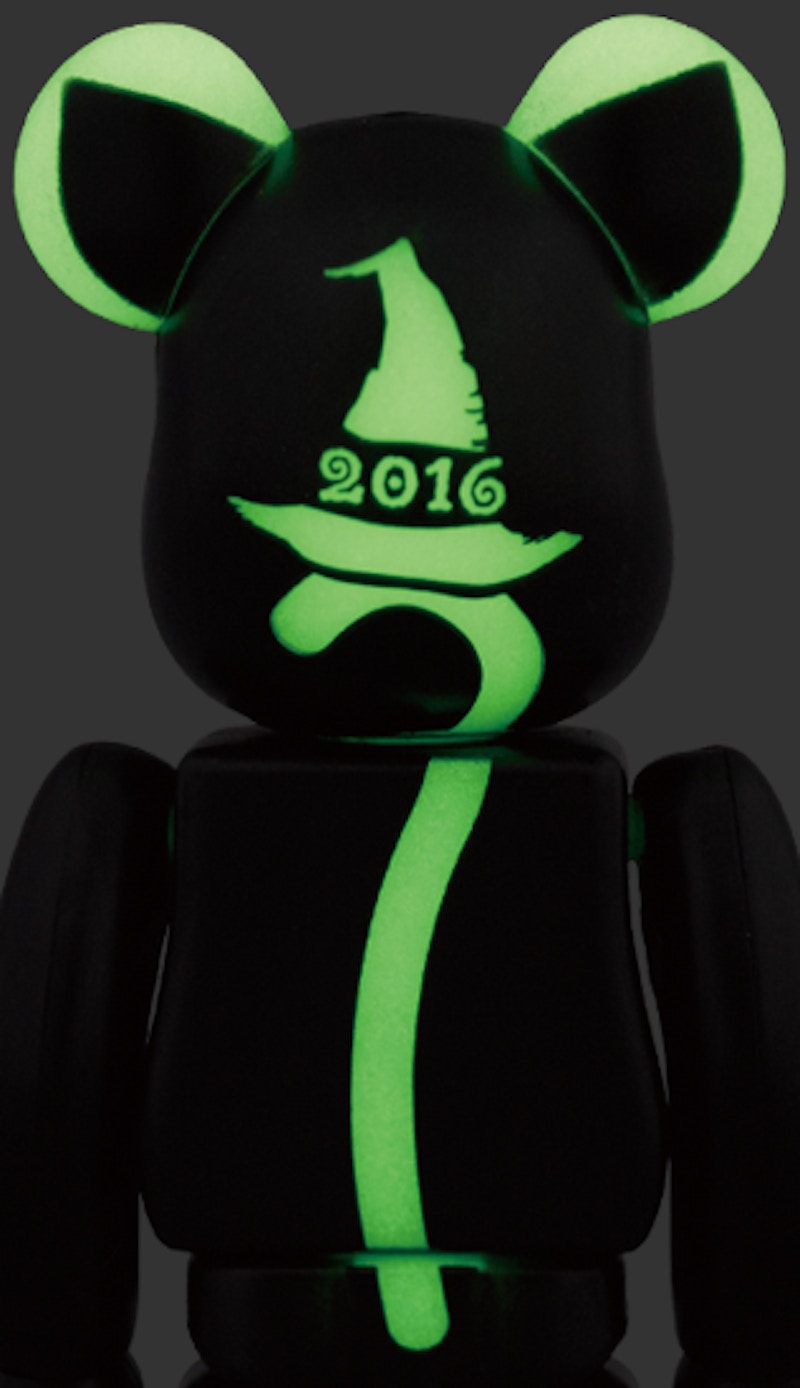 Bearbrick 2016 Halloween 400% Black/Green