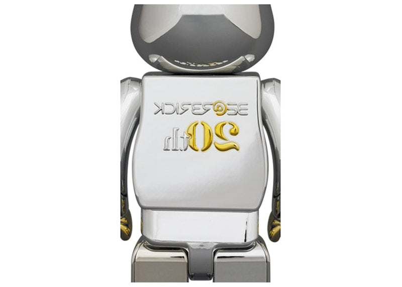 Bearbrick 20th Anniversary 100% & 400% Set Gold & Silver Chrome Ver.