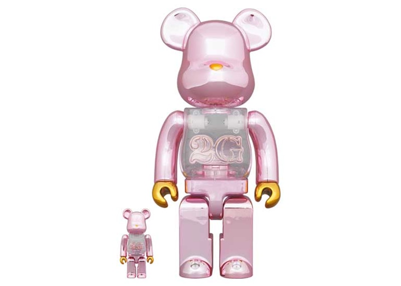 Bearbrick 2G Exclusive 100% & 400% Set Pink Gold Chrome Ver.