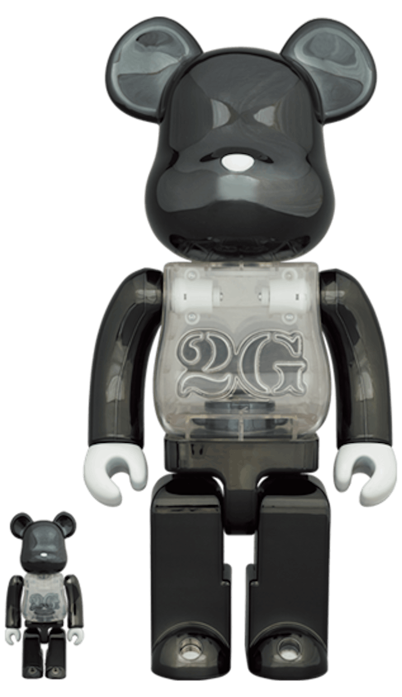 Bearbrick 2G Exclusive 2G Black Chrome 100% & 400% Set