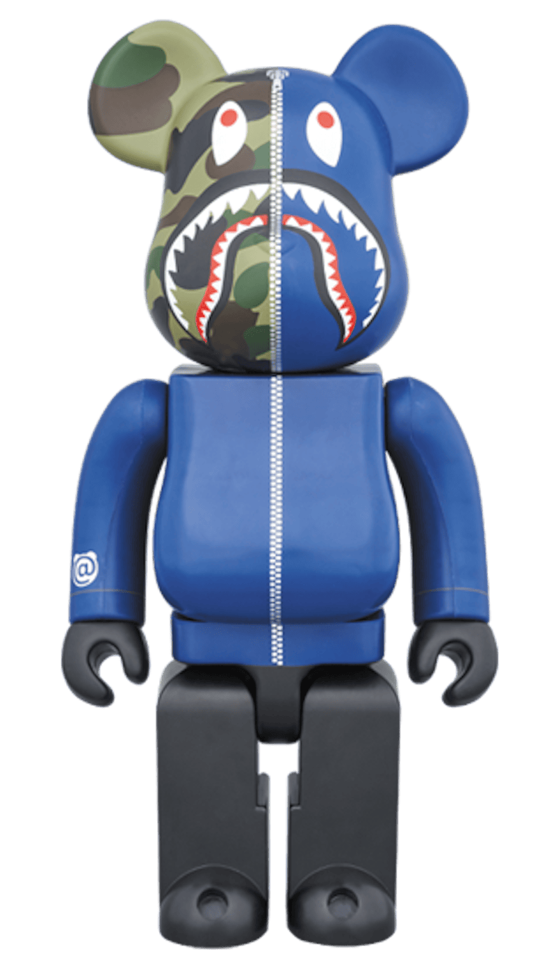 Bearbrick A Bathing Ape 1st Camo Shark 400% Blue