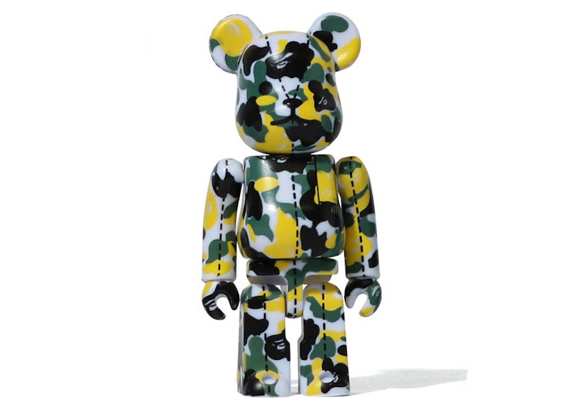 Bearbrick A Bathing Ape 28th Anniversary Camo #1 100% Green/Yellow