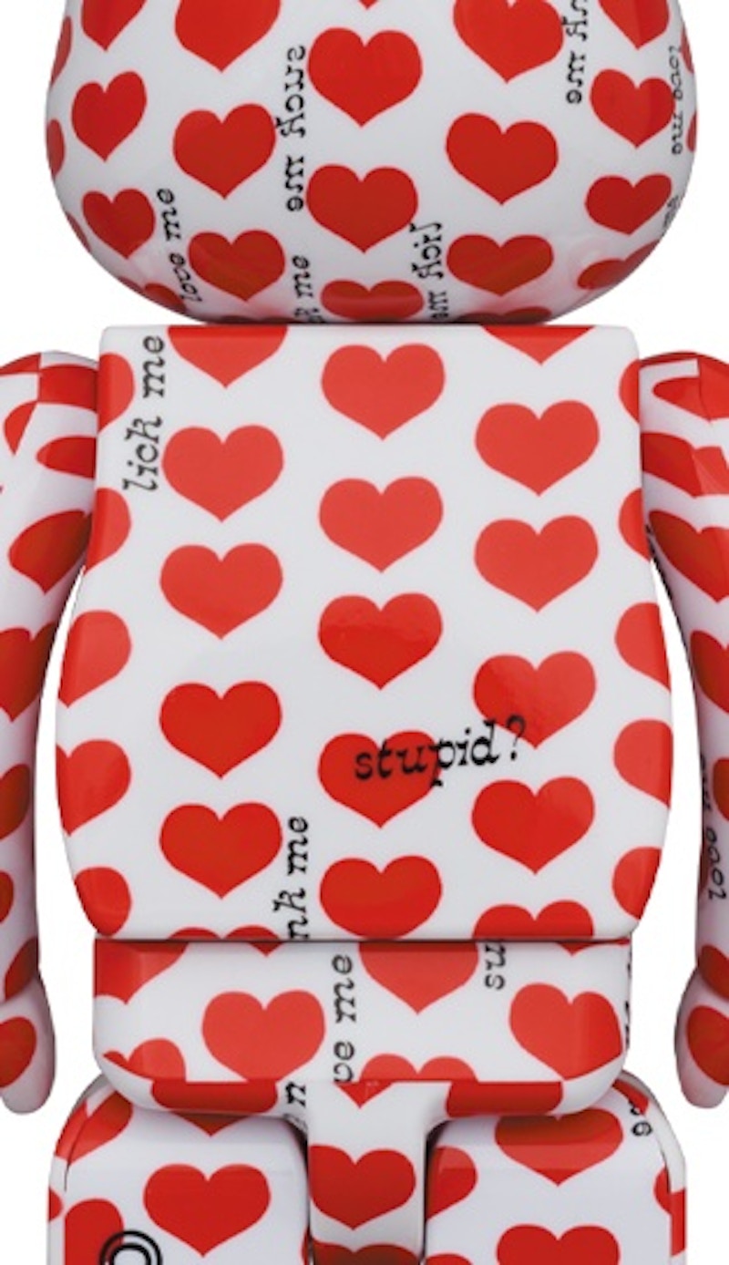 Bearbrick Amplifier White Heart 100% & 400% Set