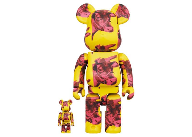 Bearbrick Andy Warhol Cow Wallpaper 100% & 400% Set