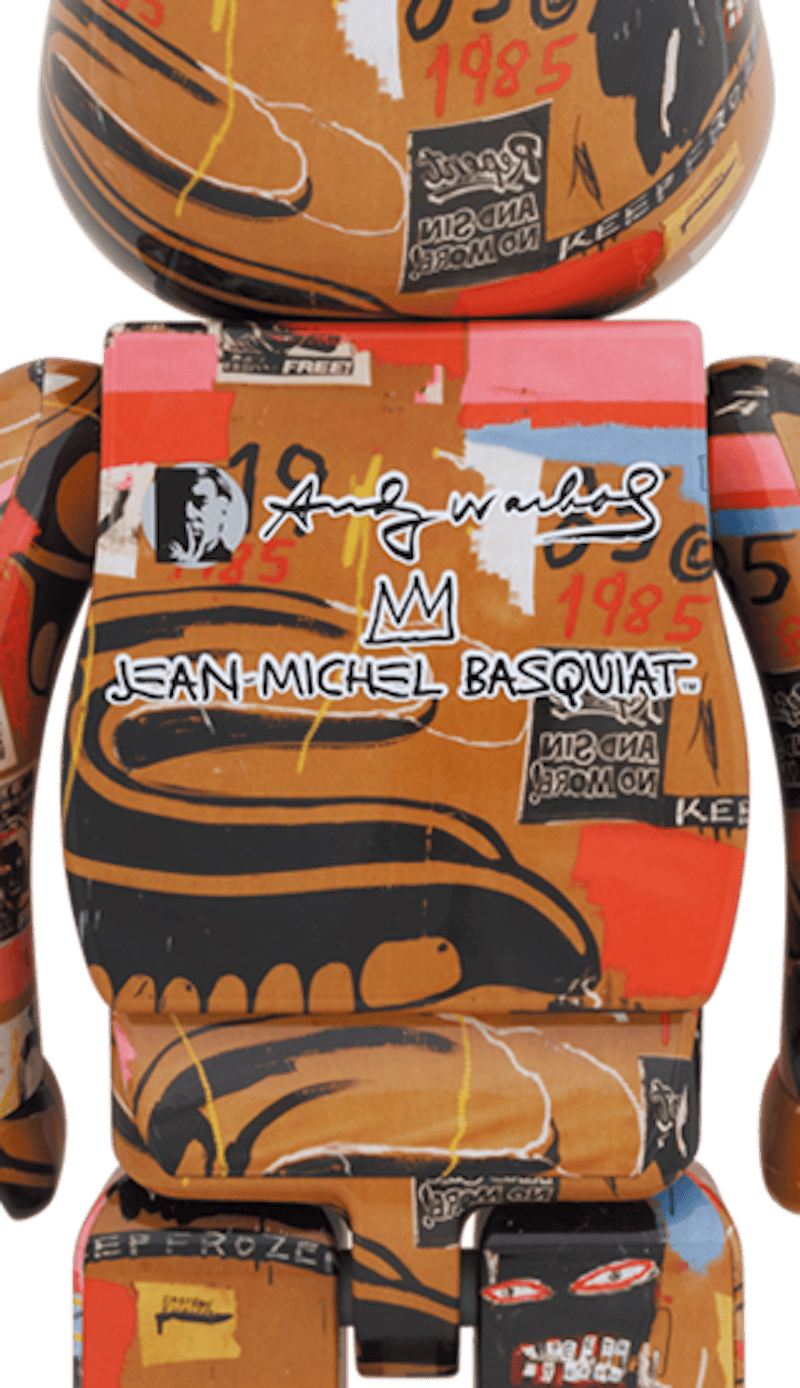 Bearbrick Andy Warhol x JEAN-MICHEL BASQUIAT #2 1000%
