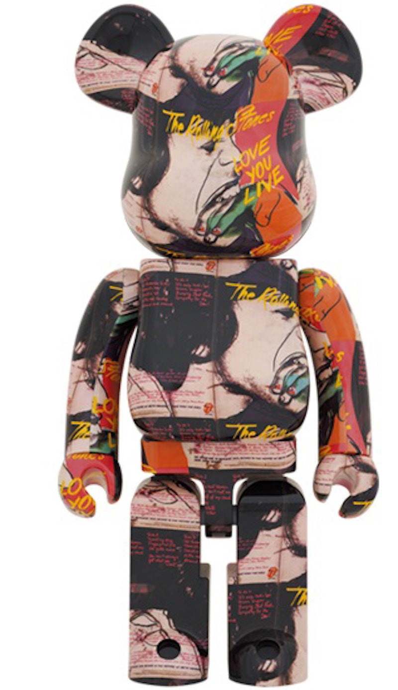 Bearbrick Andy Warhol x The Rolling Stones (Love You Live) 1000%