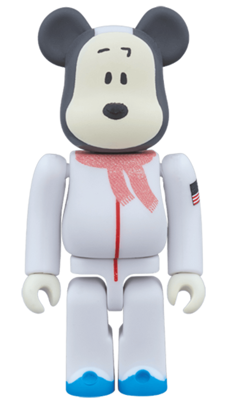 Bearbrick Astronauts Snoopy 100% White