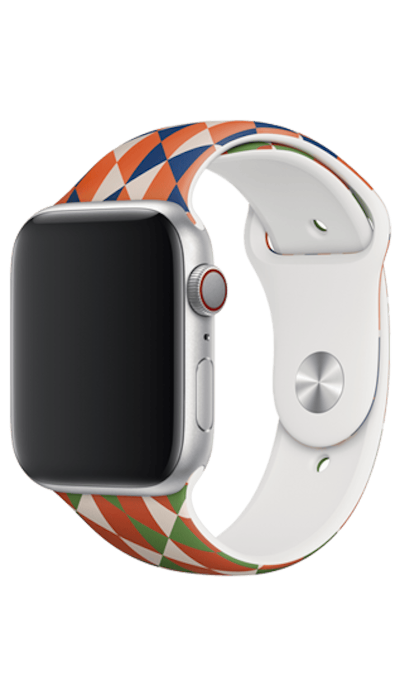 Bearbrick Barry McGee + Apple Watch Sports Band 44mm 100% & 400% Set Orange