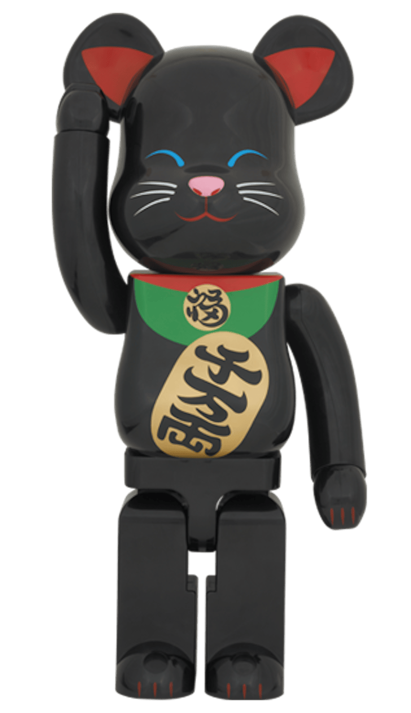 Bearbrick Beckoning Cat 1000% Black