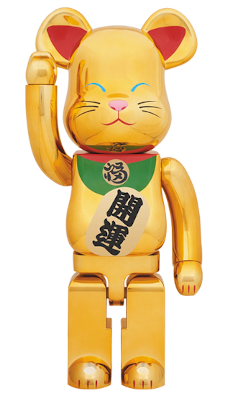 Bearbrick Beckoning Cat 1000% Gold