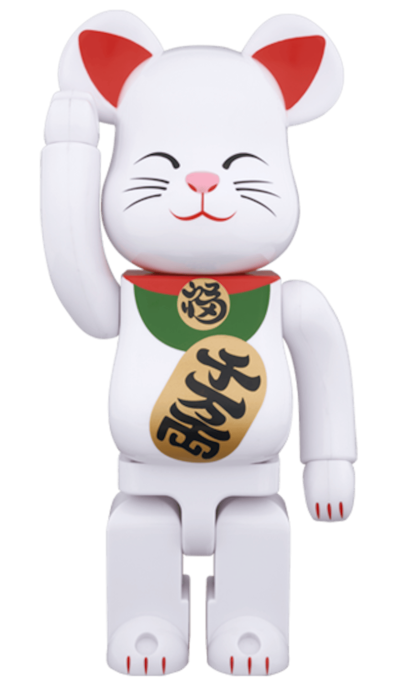 Bearbrick Beckoning Cat 400% White