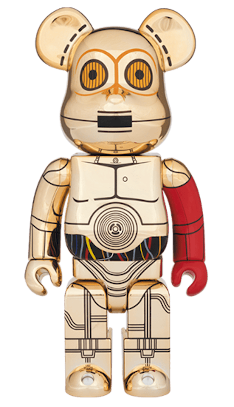 Bearbrick C-3PO The Force Awakens Ver. 100% & 400% Set Gold
