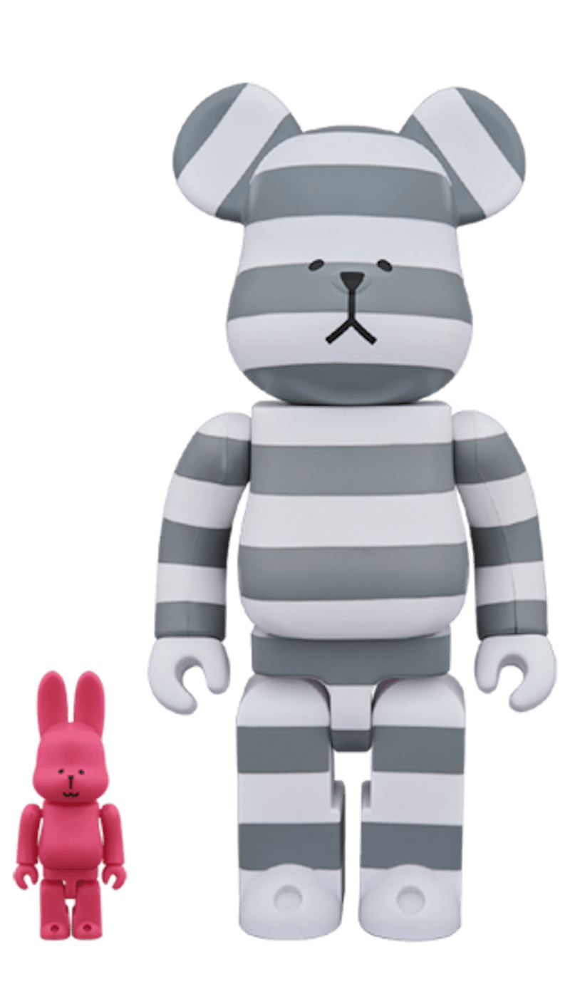 Bearbrick Craftholic 100% & 400% Set White