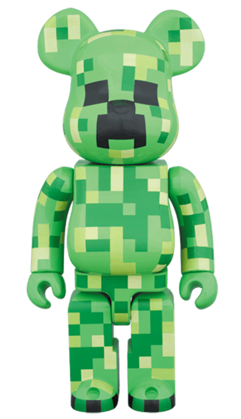 Bearbrick Minecraft Creeper 400% Green