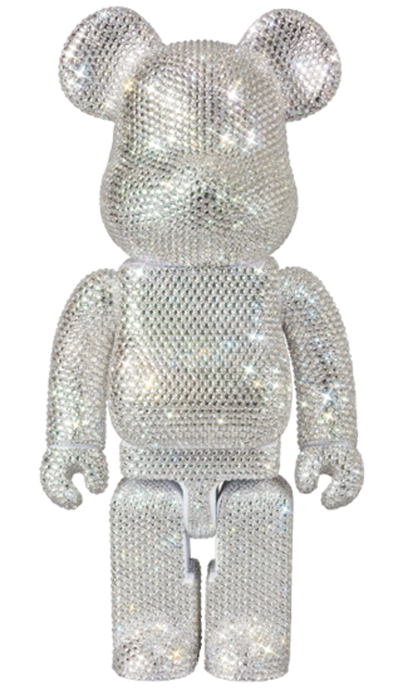 Bearbrick Crystal 400% Silver