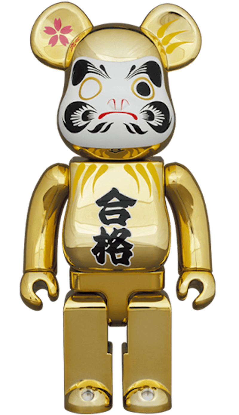 Bearbrick Daruma Pass Gold Plating 400%