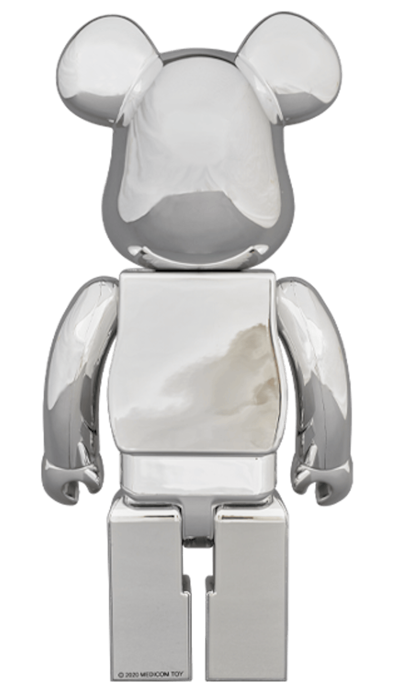 Bearbrick Daruma Silver Plated 400%