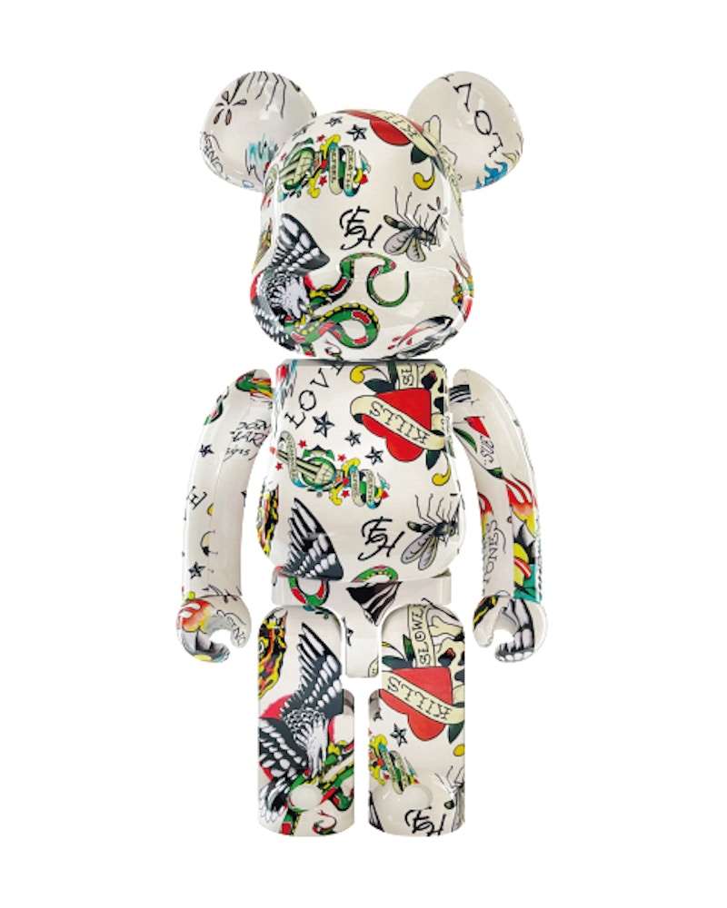 Bearbrick Ed Hardy 1000% White