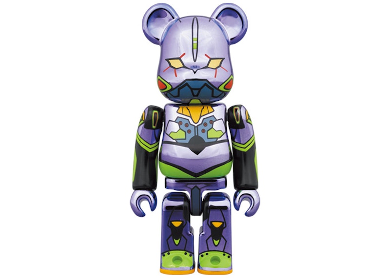 Bearbrick Evangelion Unit 1 100% & 400% Set Chrome Ver.