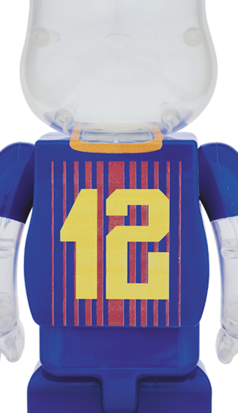 Bearbrick FC Barcelona 100% & 400% Set Clear/Navy