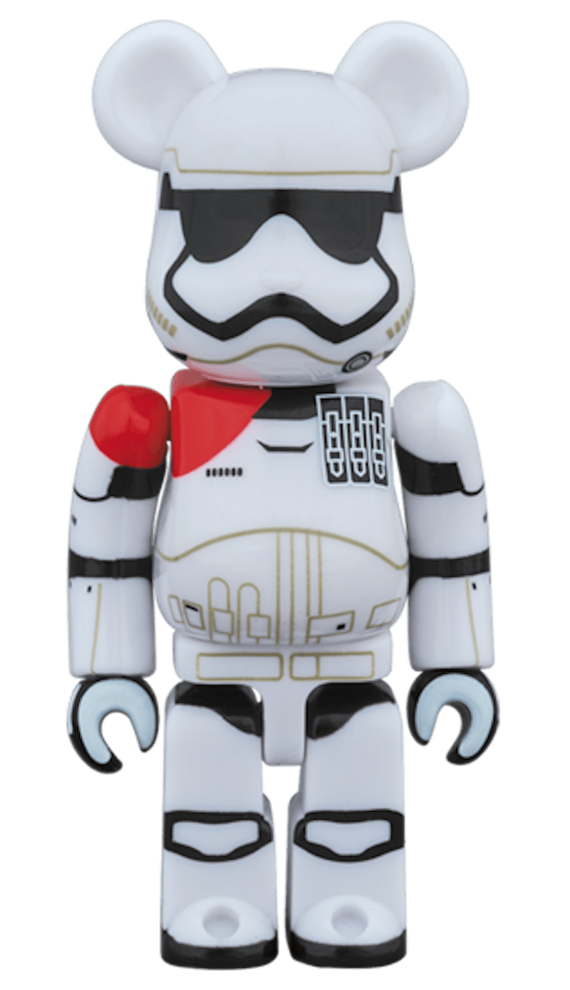 Bearbrick First Order Stormtrooper Officer & First Order Stormtrooper 2 Pack 100% White
