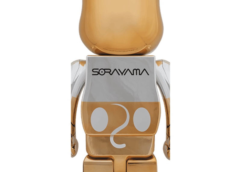 Bearbrick x Sorayama Future Mickey 1000% Silver/Gold