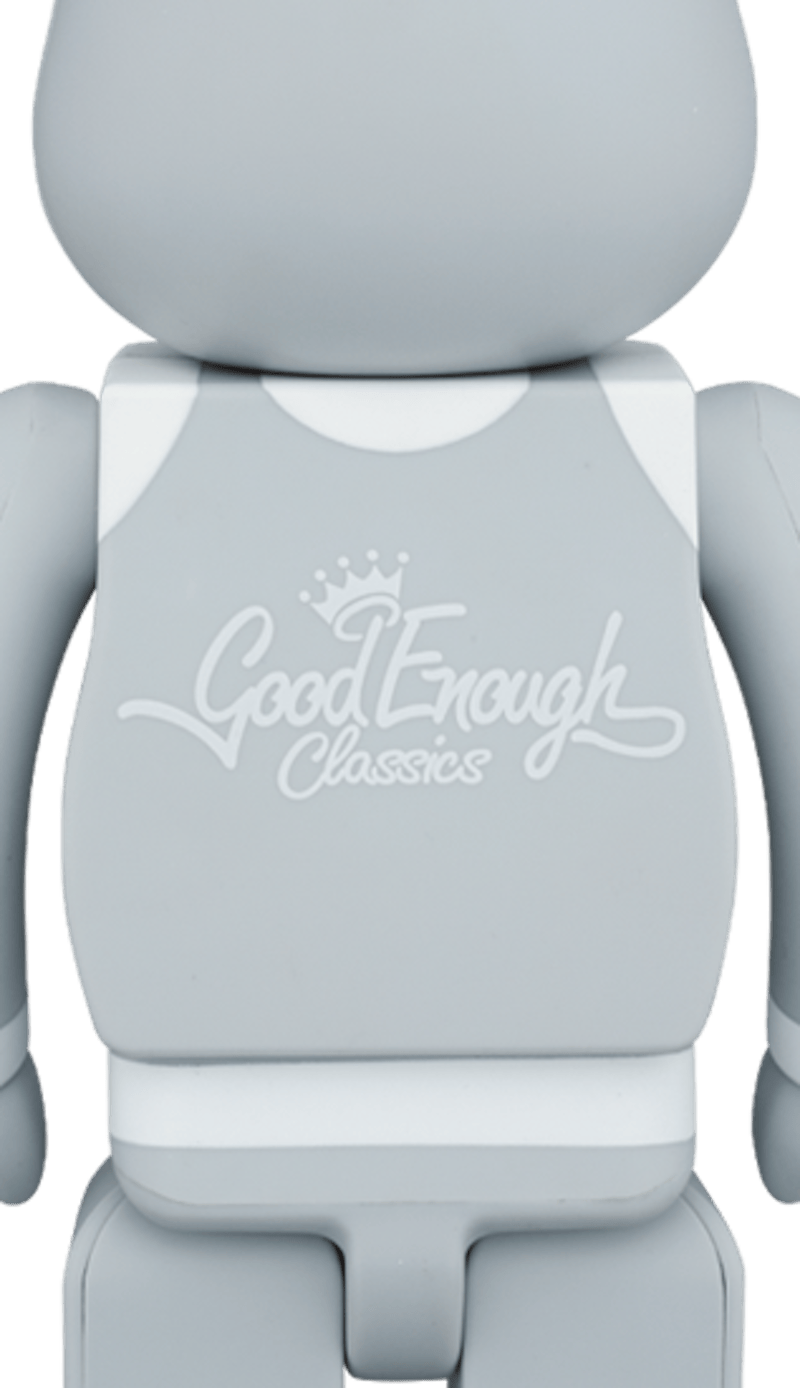 Bearbrick Goodenough Classics 100% Grey