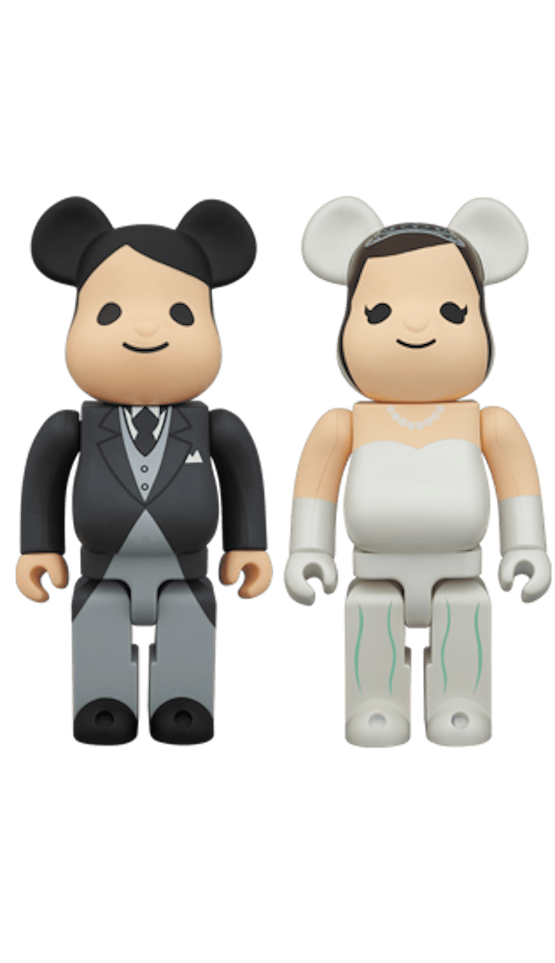 Bearbrick Greeting 400% Marriage (Set of 2) 400% Black/ White