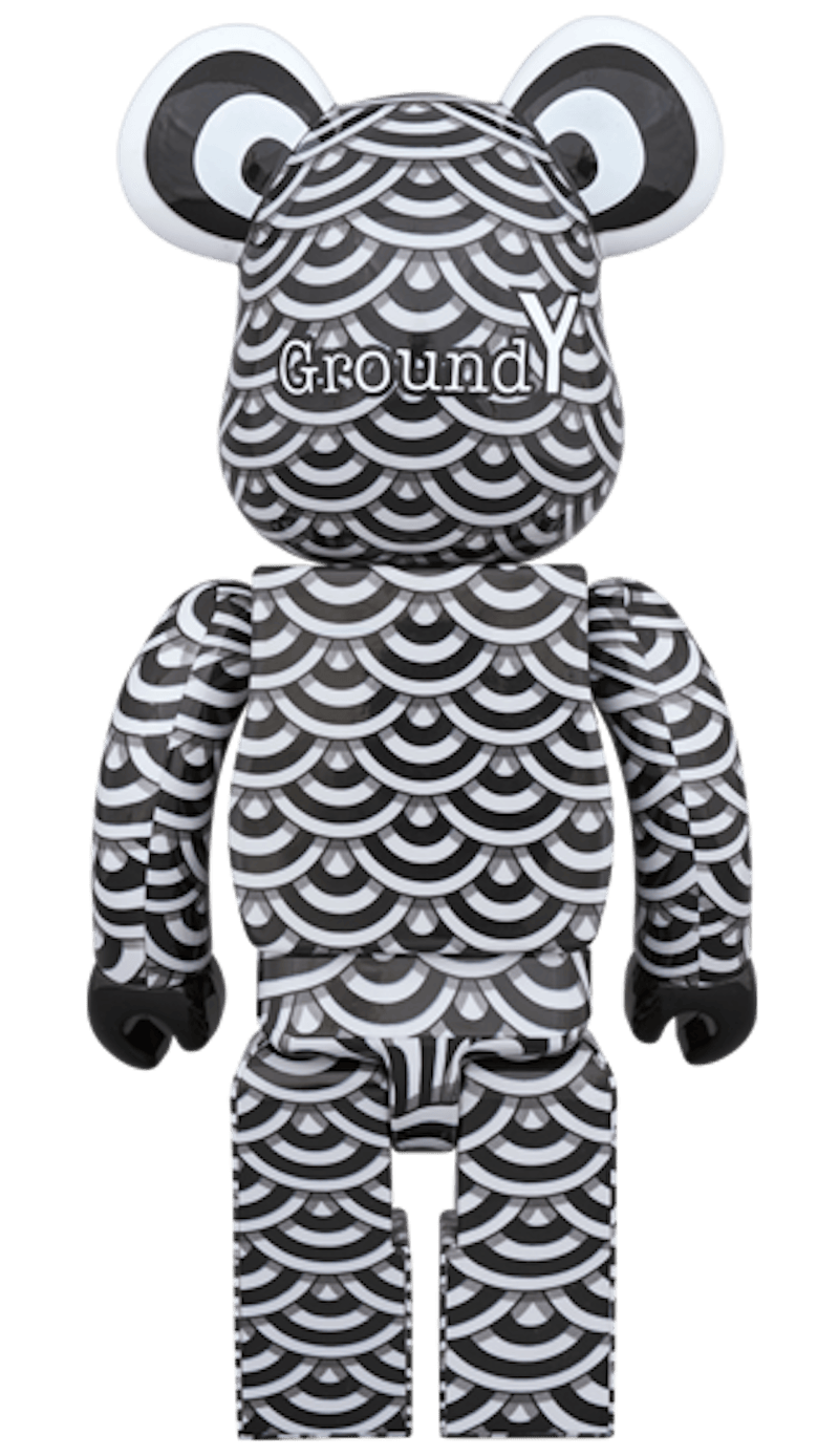Bearbrick Hayato Shinoda x Ground Y 100% & 400% Set Black