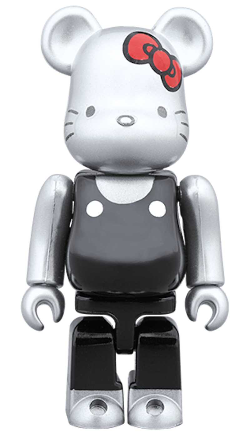 Bearbrick Hello Kitty Generation 00's 100% & 400% Silver