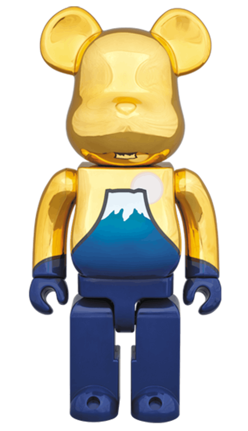 Bearbrick Hinode Fuji 400% Gold/Navy