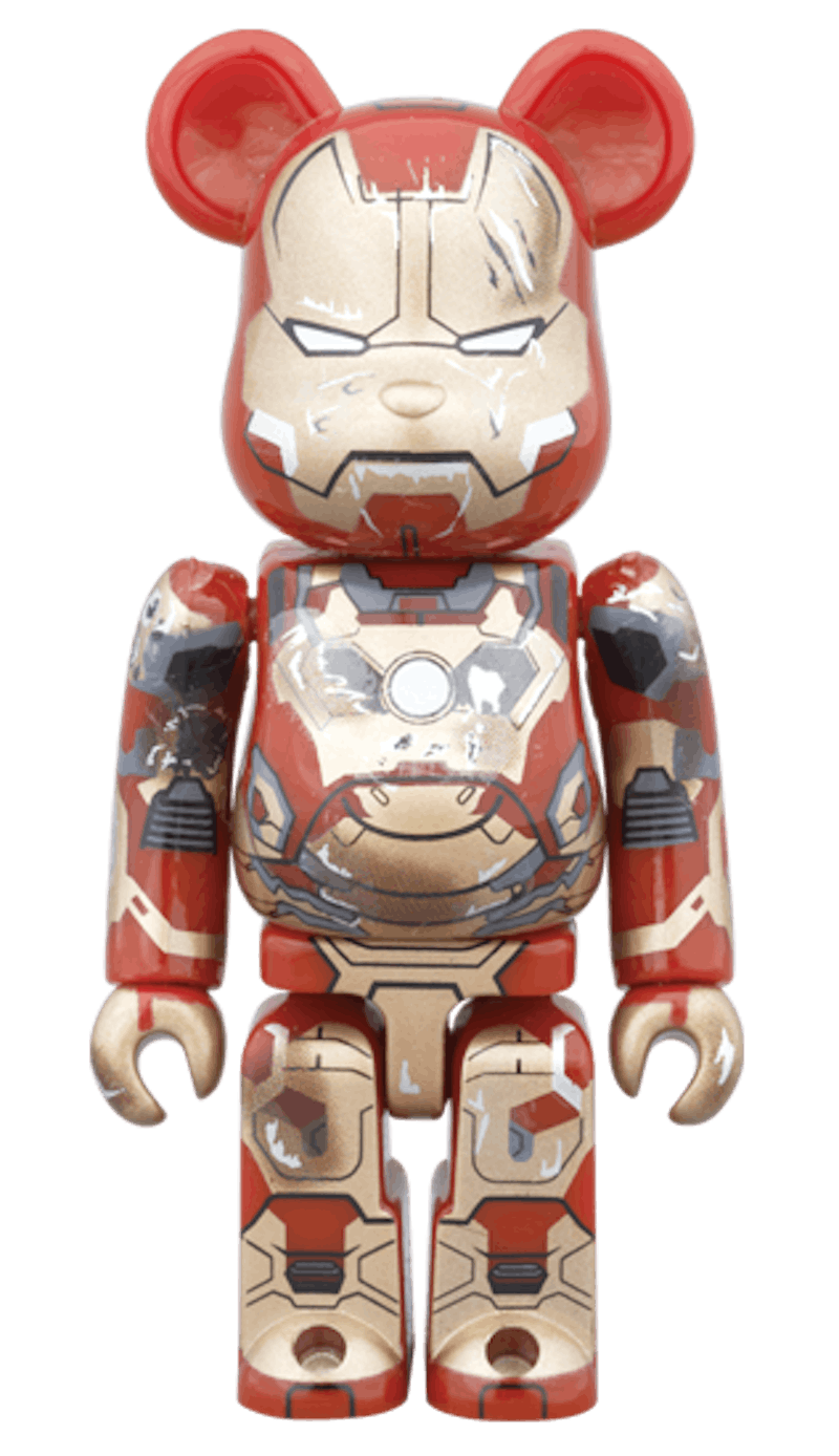 Bearbrick Iron Man Mark XLII Damage Ver. 100% Red
