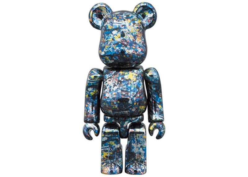 Bearbrick Jackson Pollock Studio 100% & 400% Set Chrome Ver.