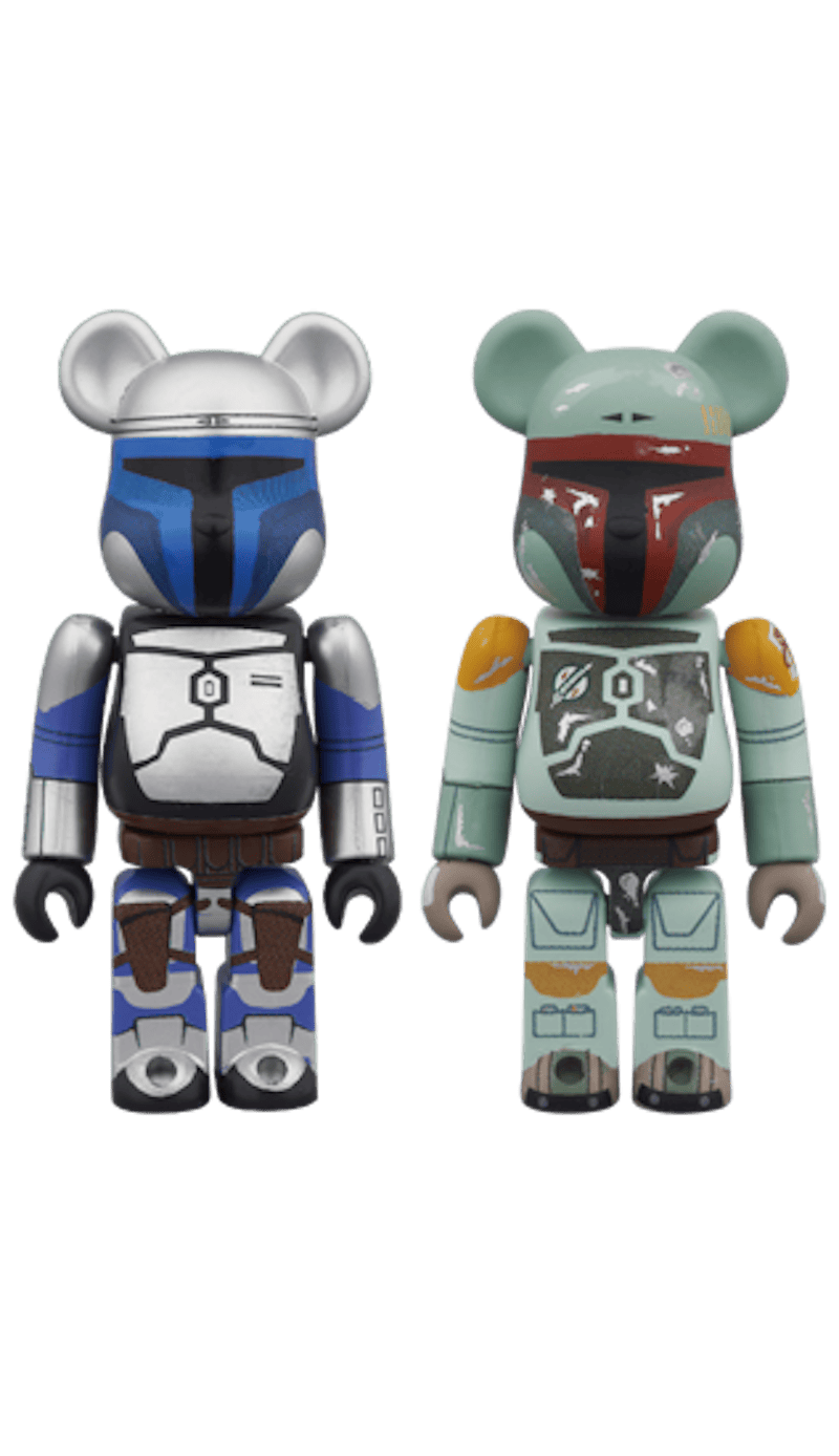 Bearbrick Jango Fett & Boba Fett 2 Pack 100% Multi