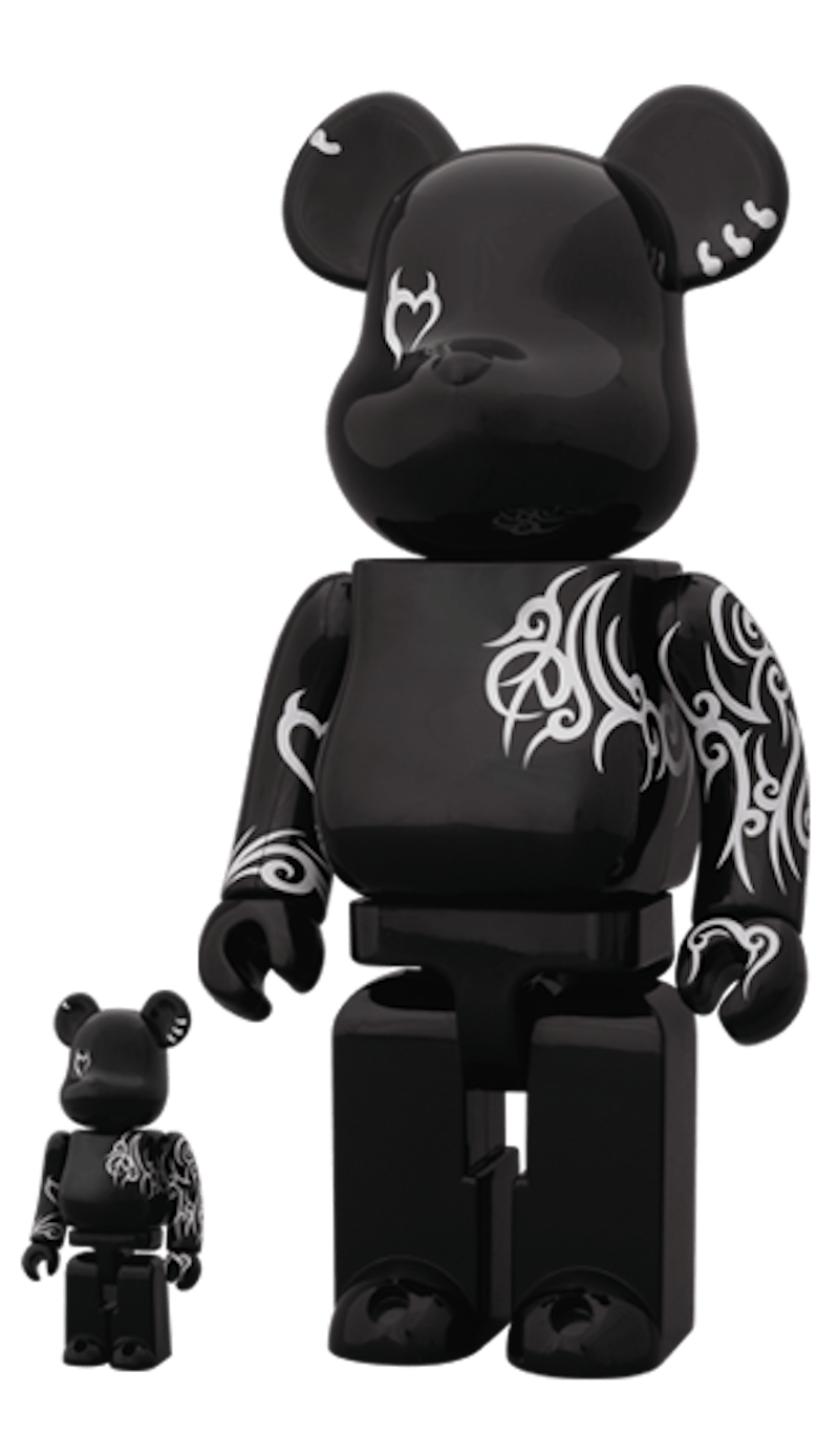 Bearbrick Jywed (with leather strap) 100% & 400% Set Black