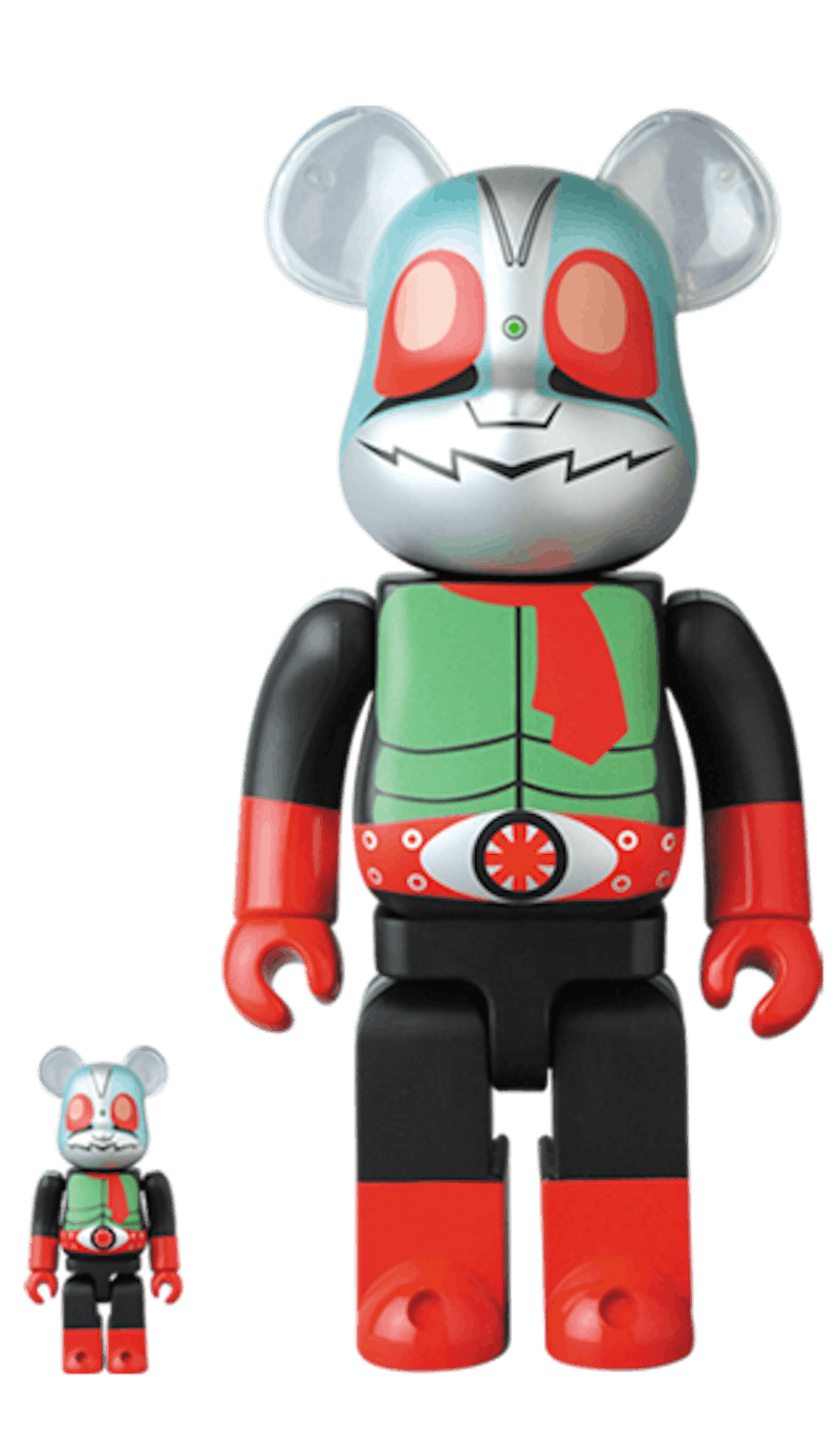 Bearbrick Kamen Rider New Number 2 100% & 400% Set Red