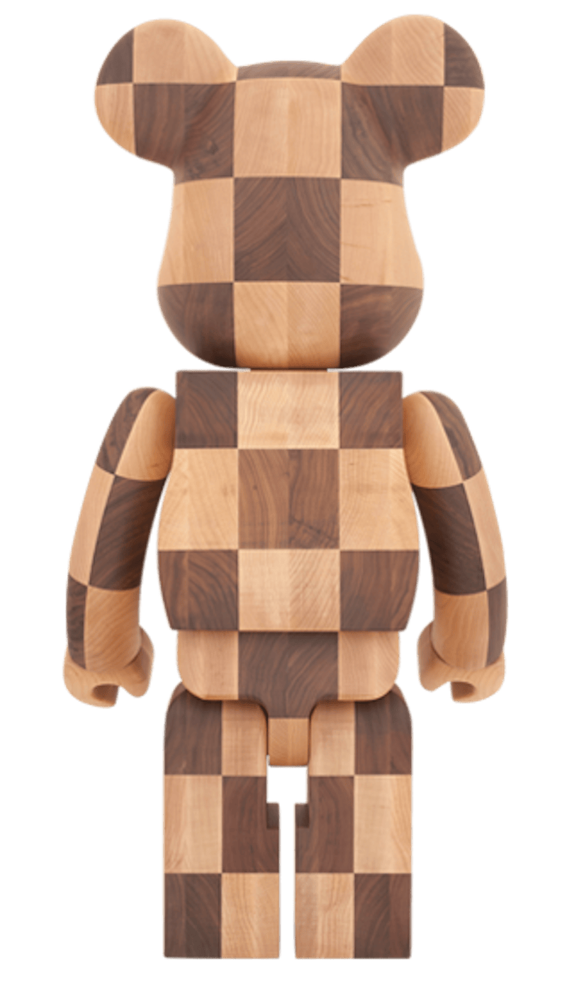Bearbrick Karimoku Chess 1000% Wood