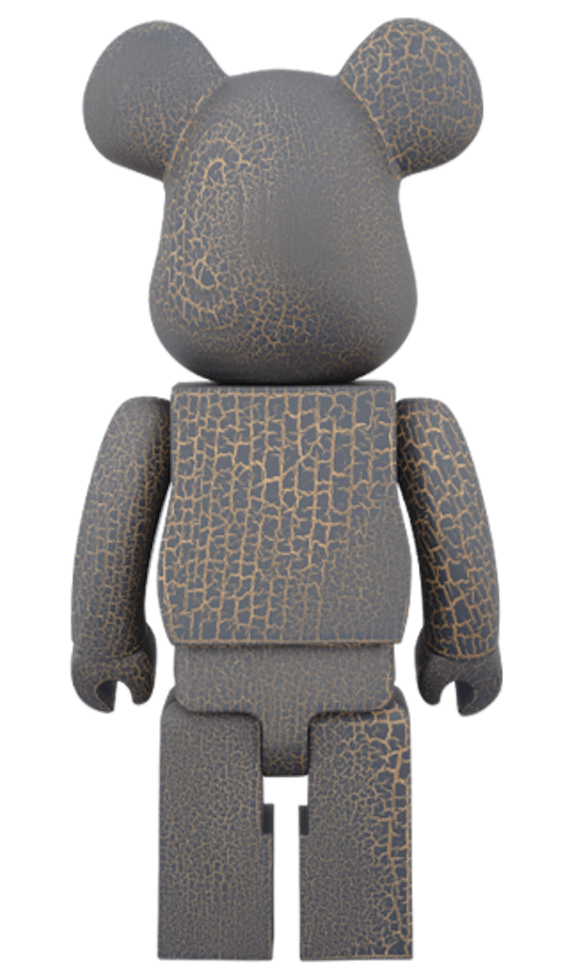 Bearbrick Karimoku Crack Paint 400% Black