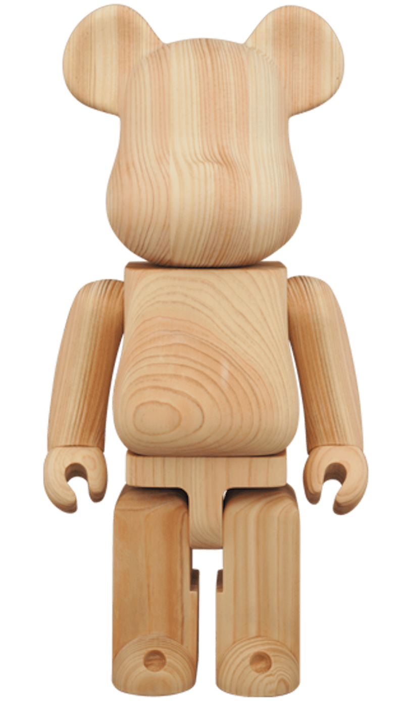Bearbrick Karimoku Hinoki Cypress 400% Wood